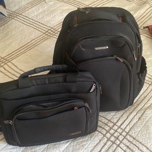 Samsonite  laptop bag and backpack